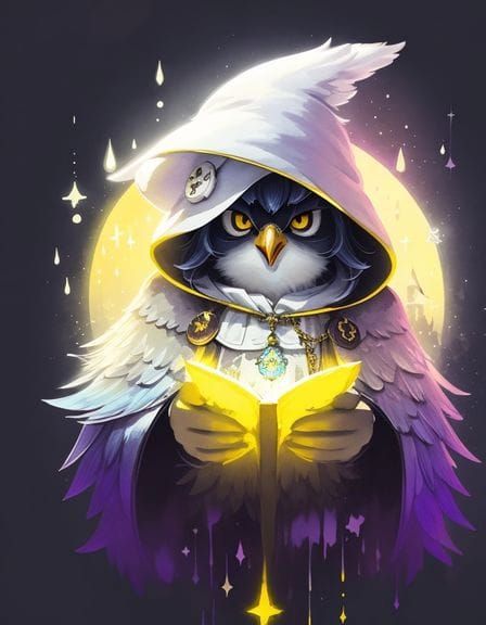 Dark Priest Owl in Shadow
