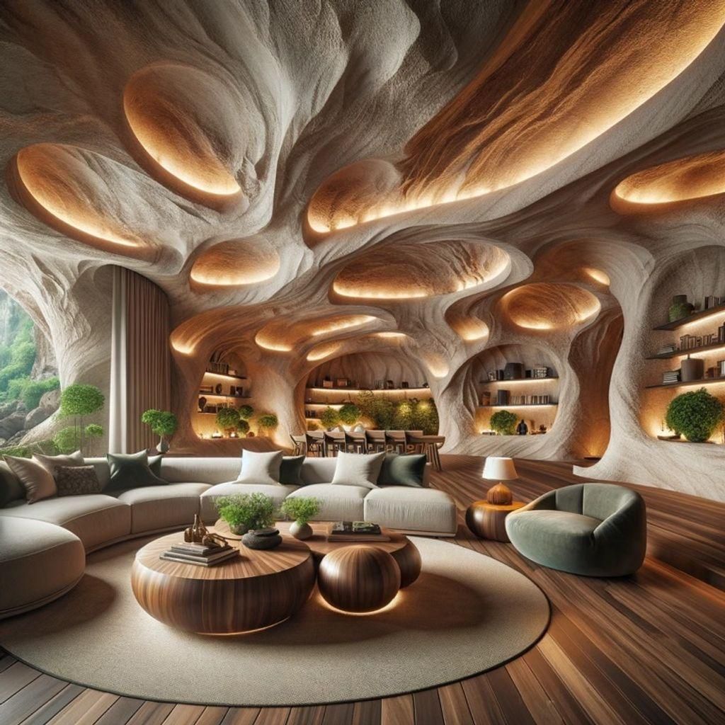 Luxury Living in a Natural Stone Cave Interior