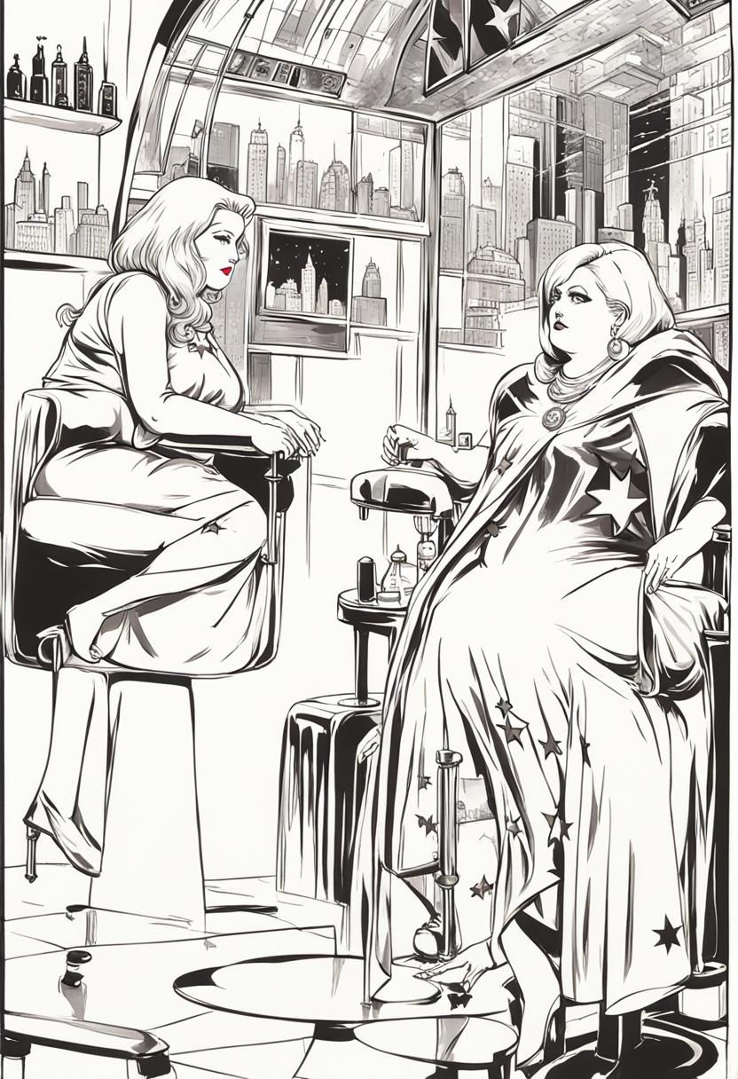 Supergoddess in Martian City Beauty Parlor