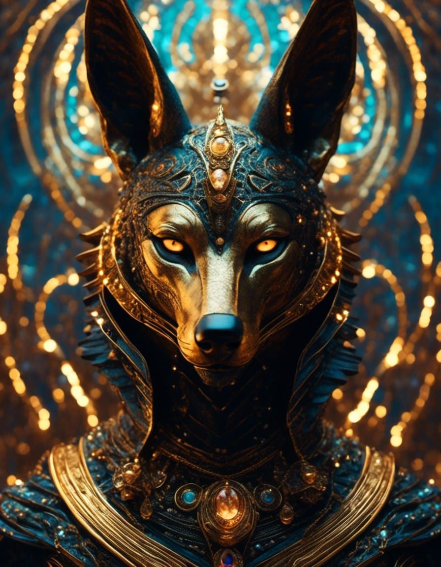 Egyptian God Anubis with Jackal Head