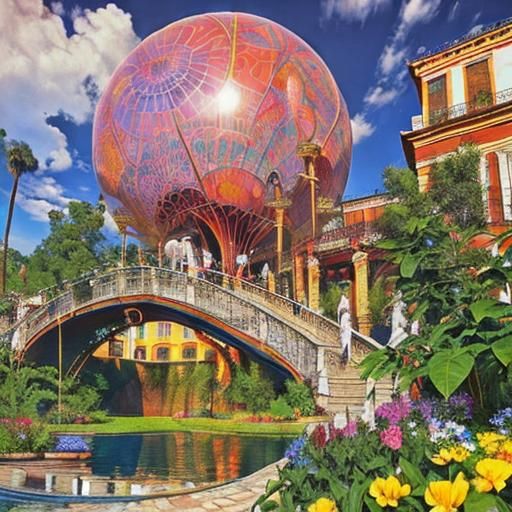 Surreal Frida Kahlo Portrait in Vibrant CGI Style