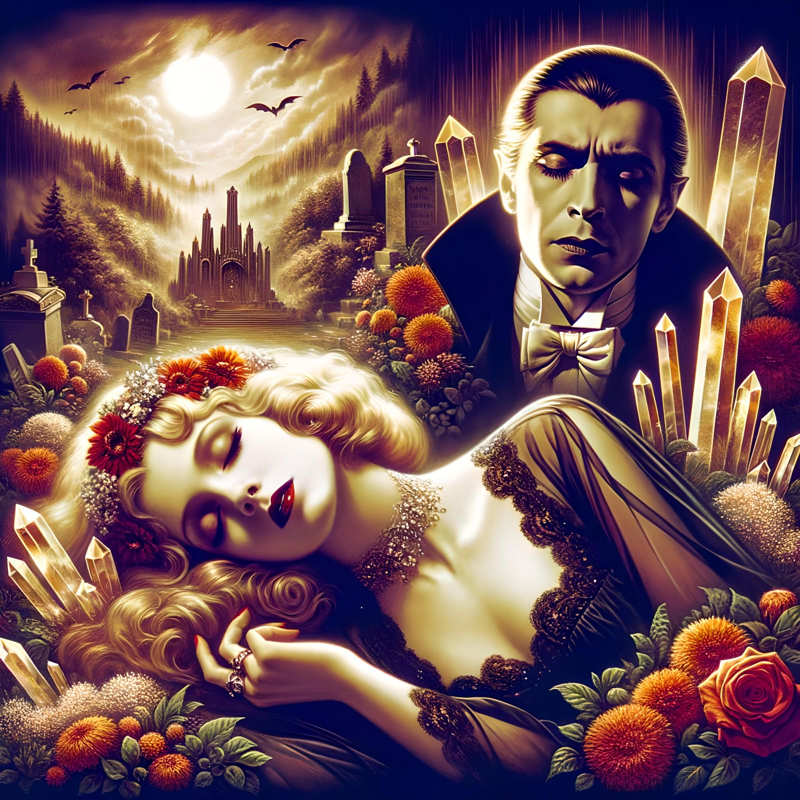 Pulp Art Vampire Movie Poster