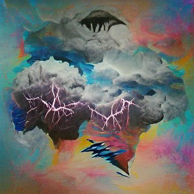 Abstract Thunderstorm Mind Artwork