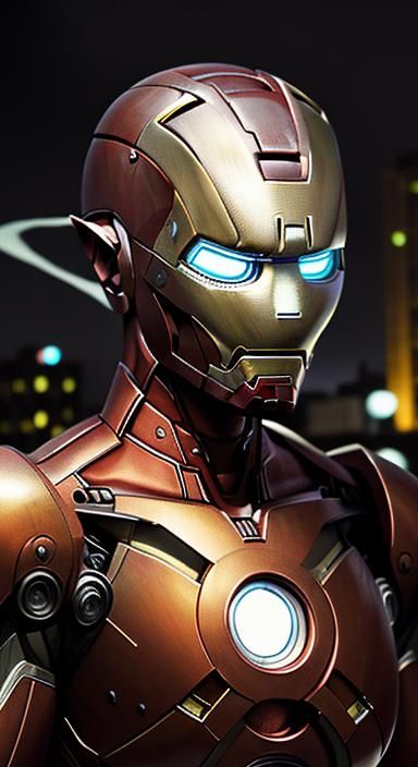 Vitruvian Iron Man Drow Elf in Los Angeles