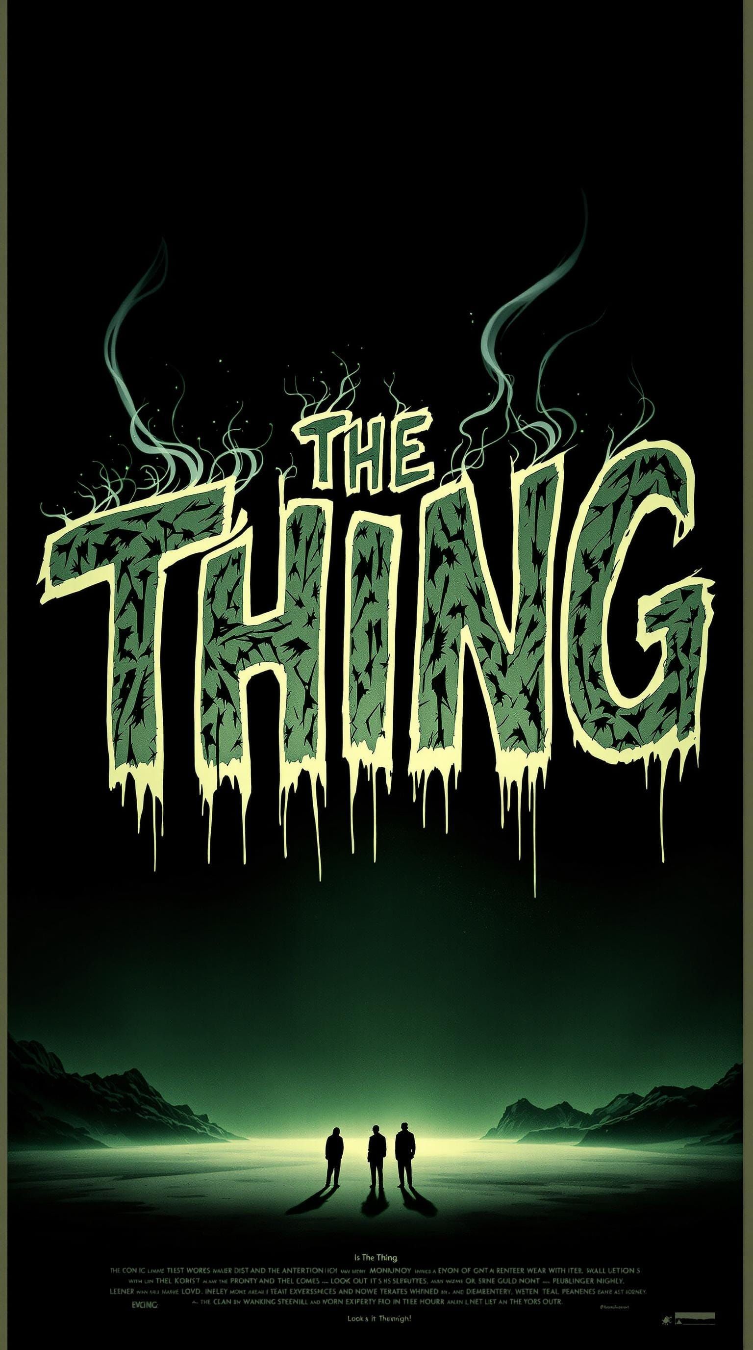 Eerie 1950s Sci-Fi Horror Poster of THE THING