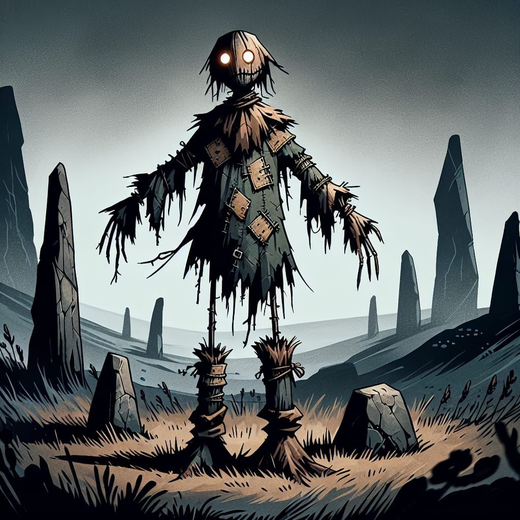 Dark Fantasy Scarecrow Concept Art