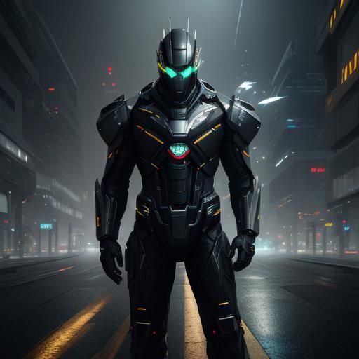 Futuristic Sci-Fi Helicopter in Misty Cityscape