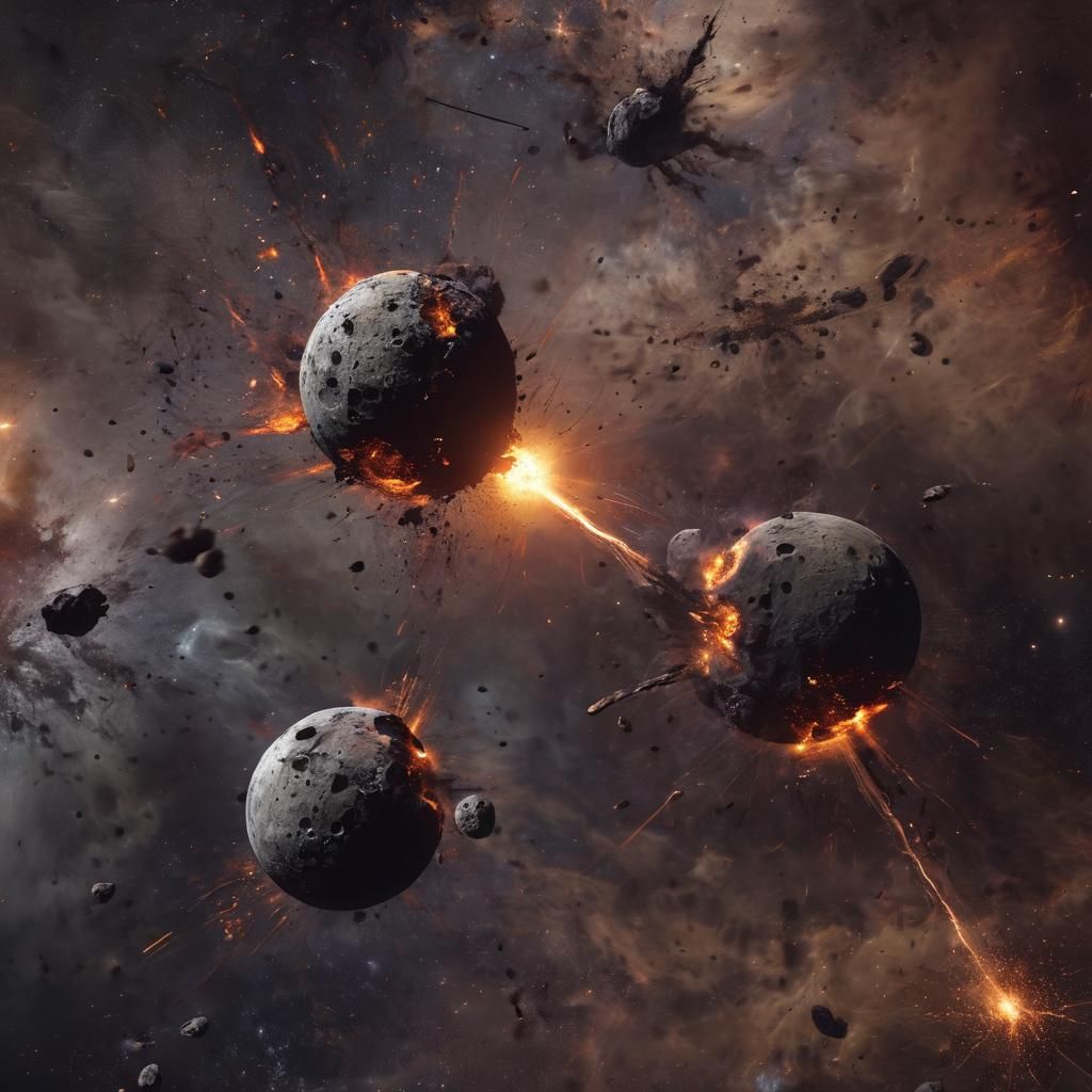 Moons Collide in Deep Space: Digital Matte Painting