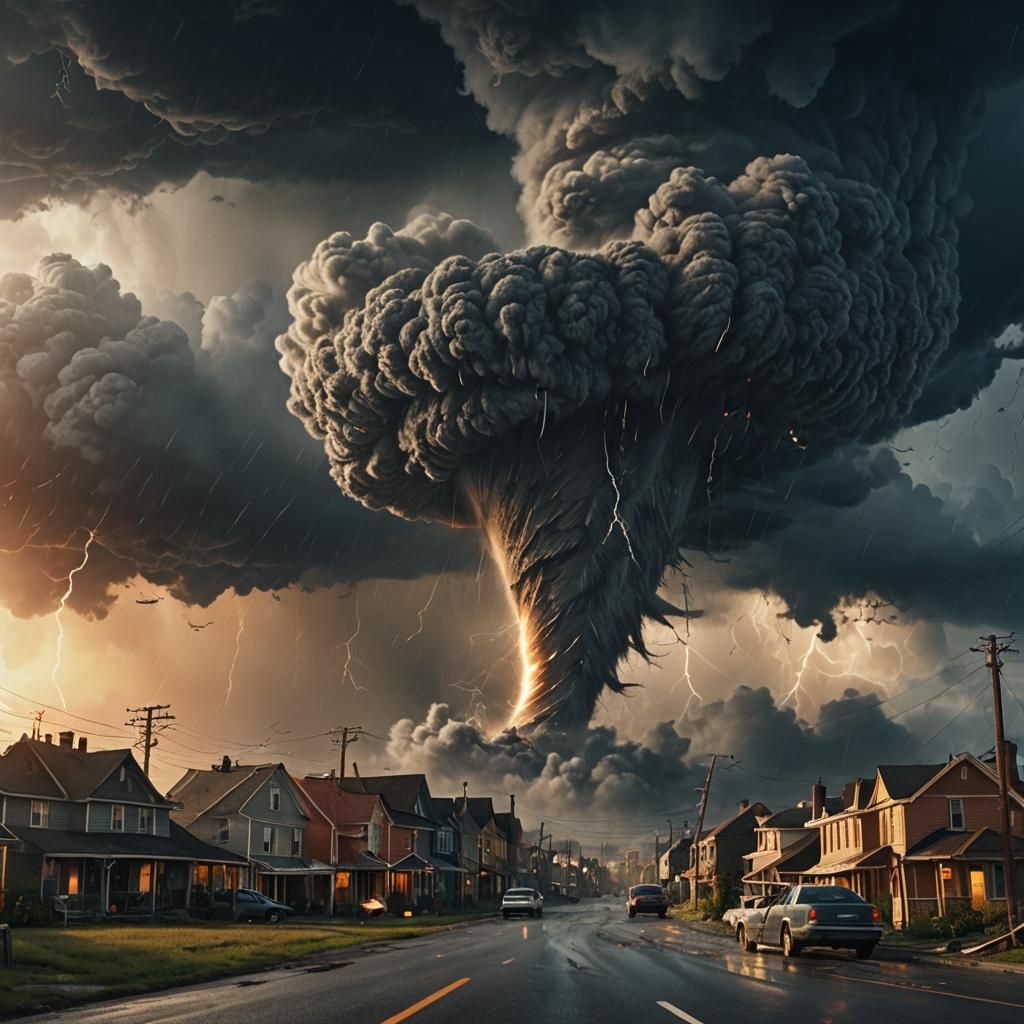 Epic Tornado Tears Through Town in Cinematic Style