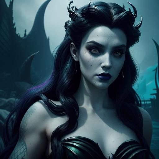 Grotesque Mermaid: A Dark Disney Photorealistic Twist