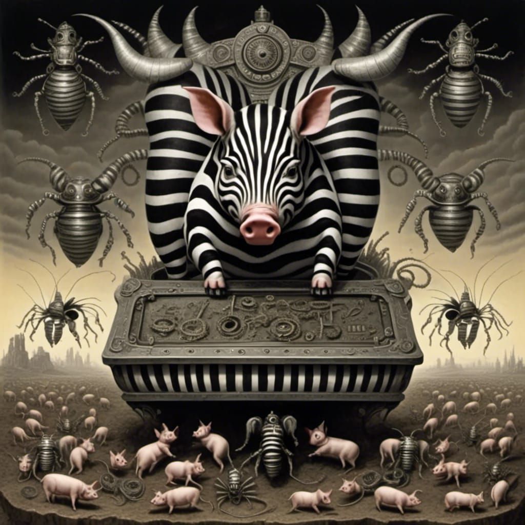 Death Metal Album Cover in Cyberpunk Style