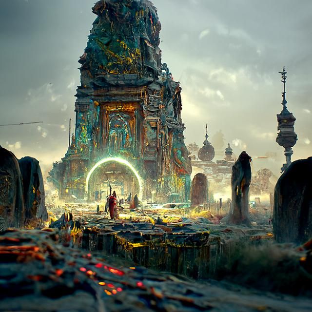 Ancient City Tomb Entrance Concept Art