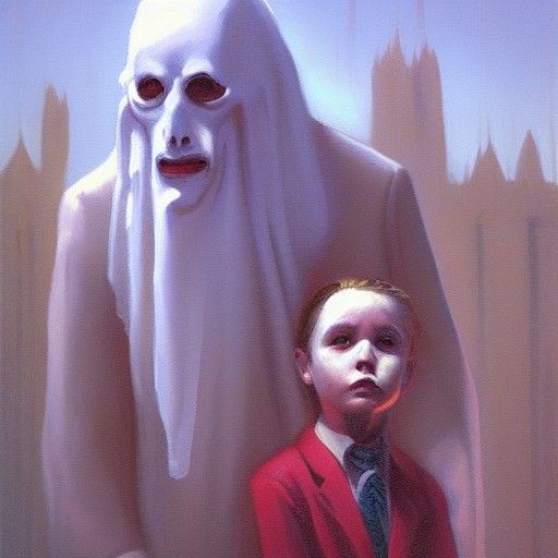 Cruel Ghost Teacher as Oil Painting