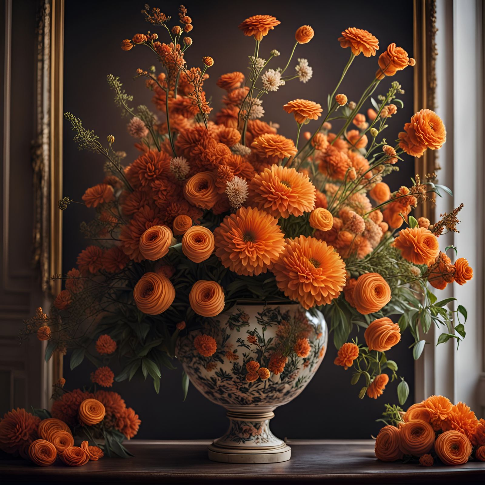 Orange flowers