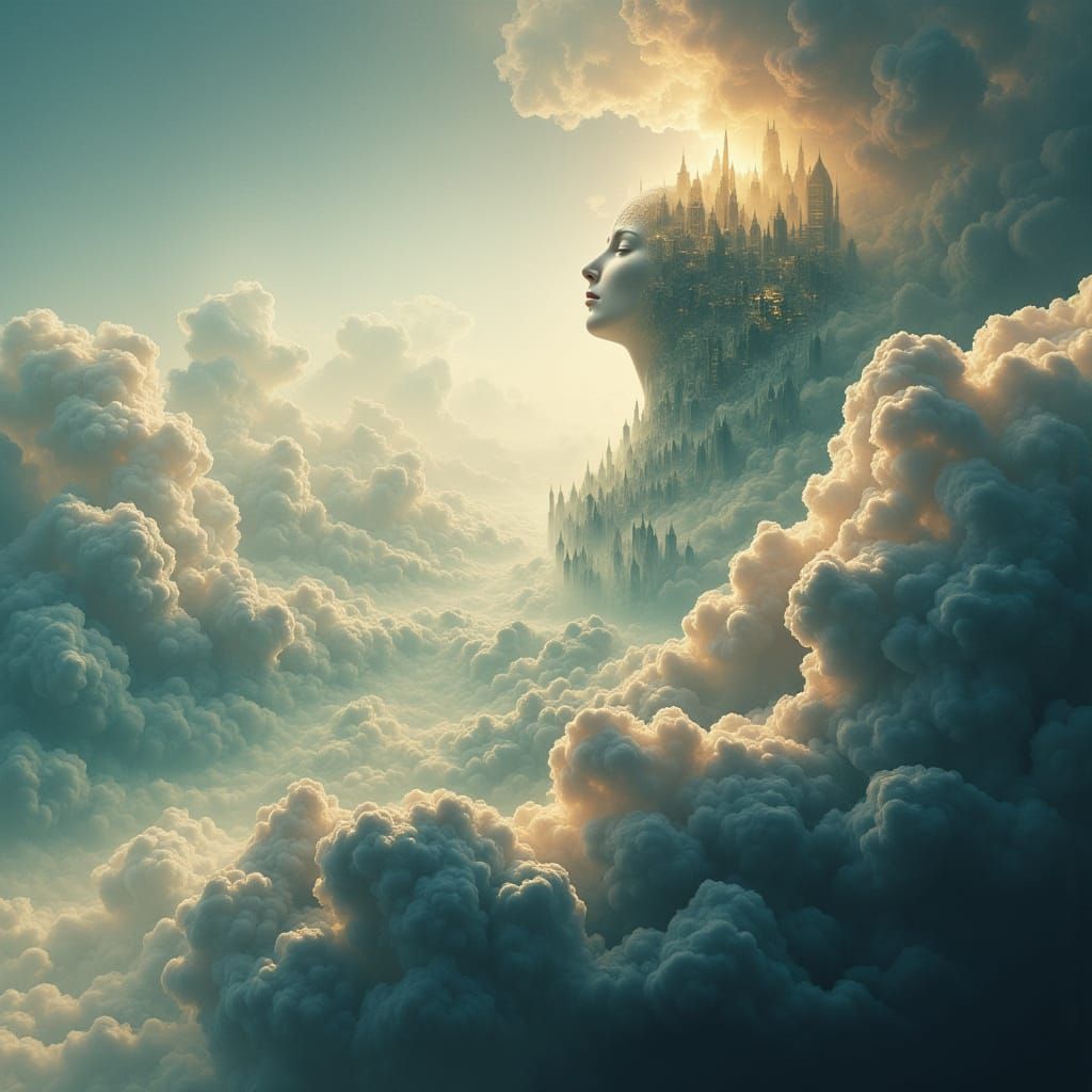 Ethereal Light Dance in Infinite Mystical Realm