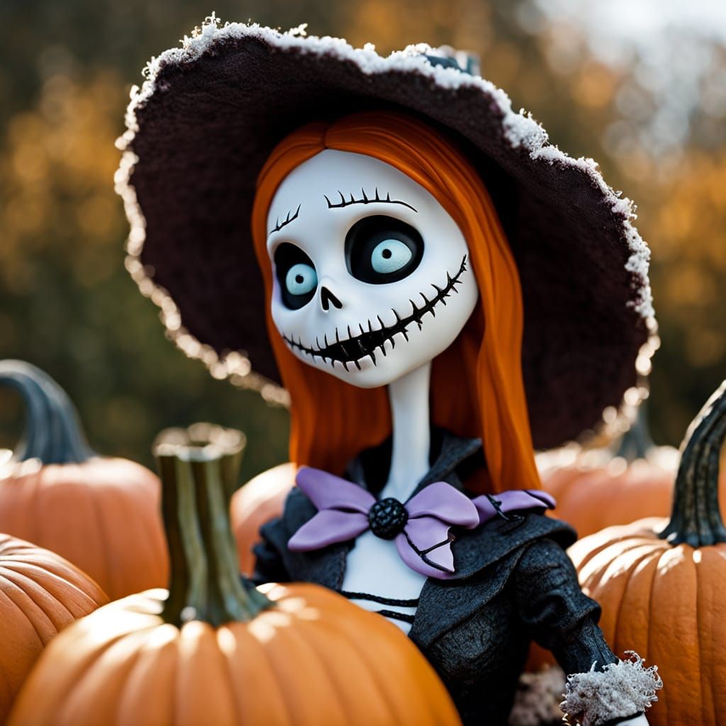 Sally from Nightmare Before Christmas Pumpkin Carving on Gia...