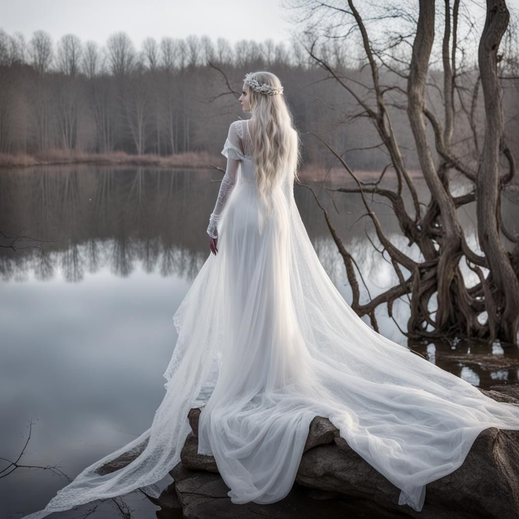Ethereal Lady of the Lake in White