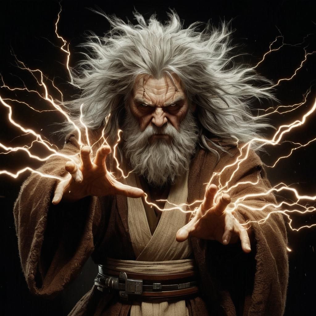 Jedi Master Shoots Lightning in Unreal Engine 5