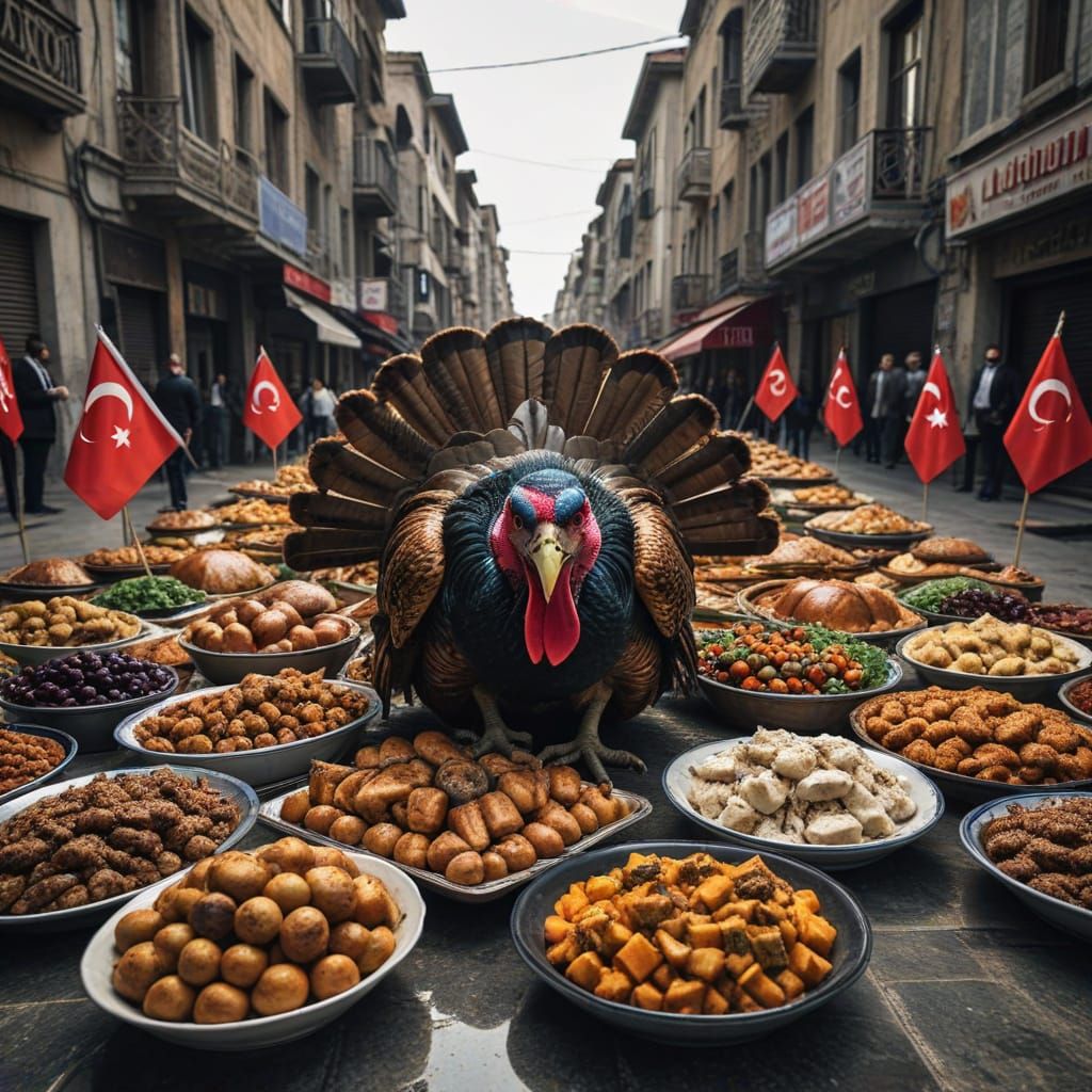 AI Image of a Turkey - A Humorous Take on Politics