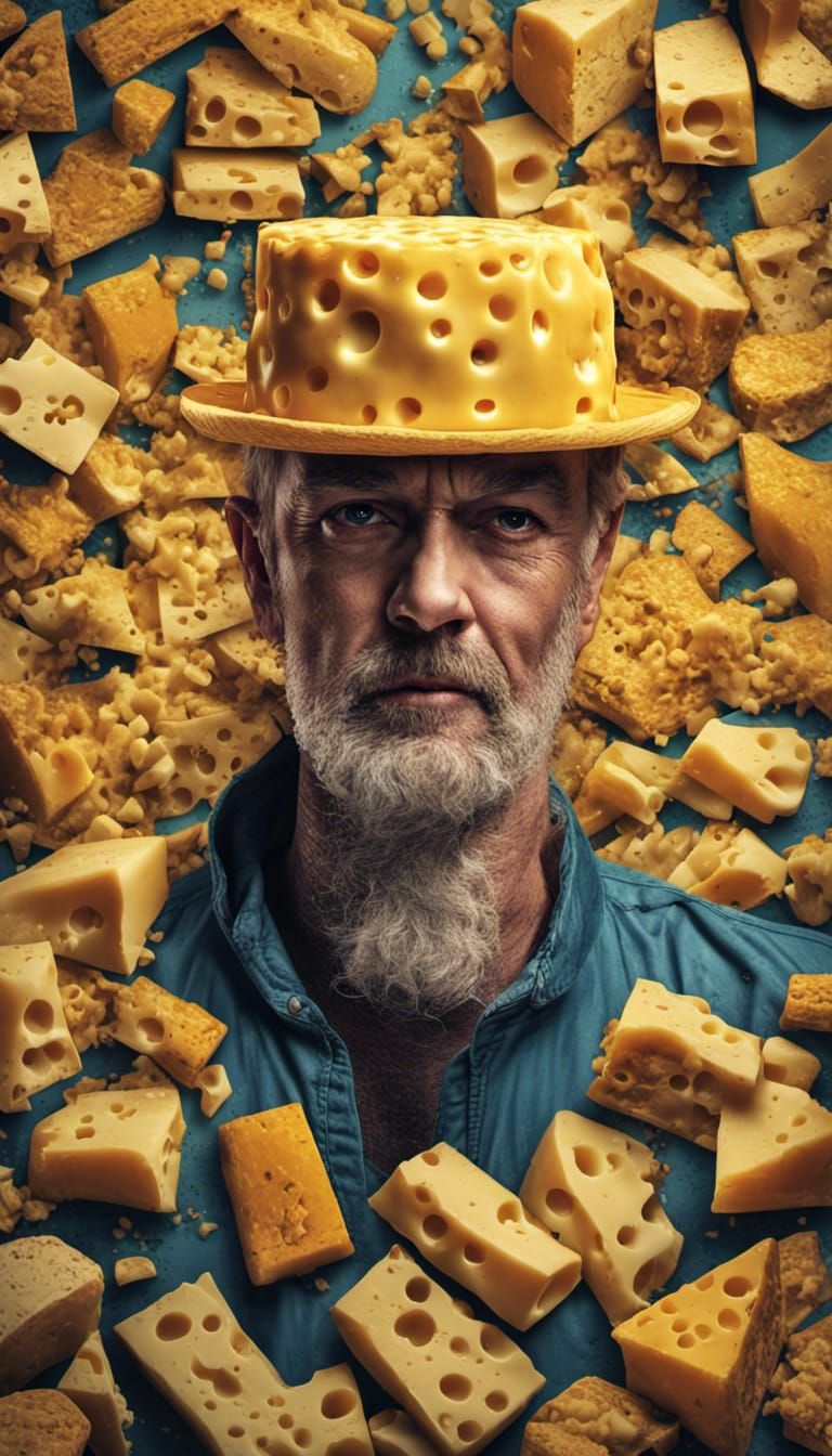Cheesemaker Wearing A Cheese Hat