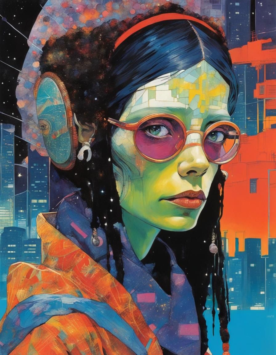 Boho Alien Merchants in Urban Celestial Setting