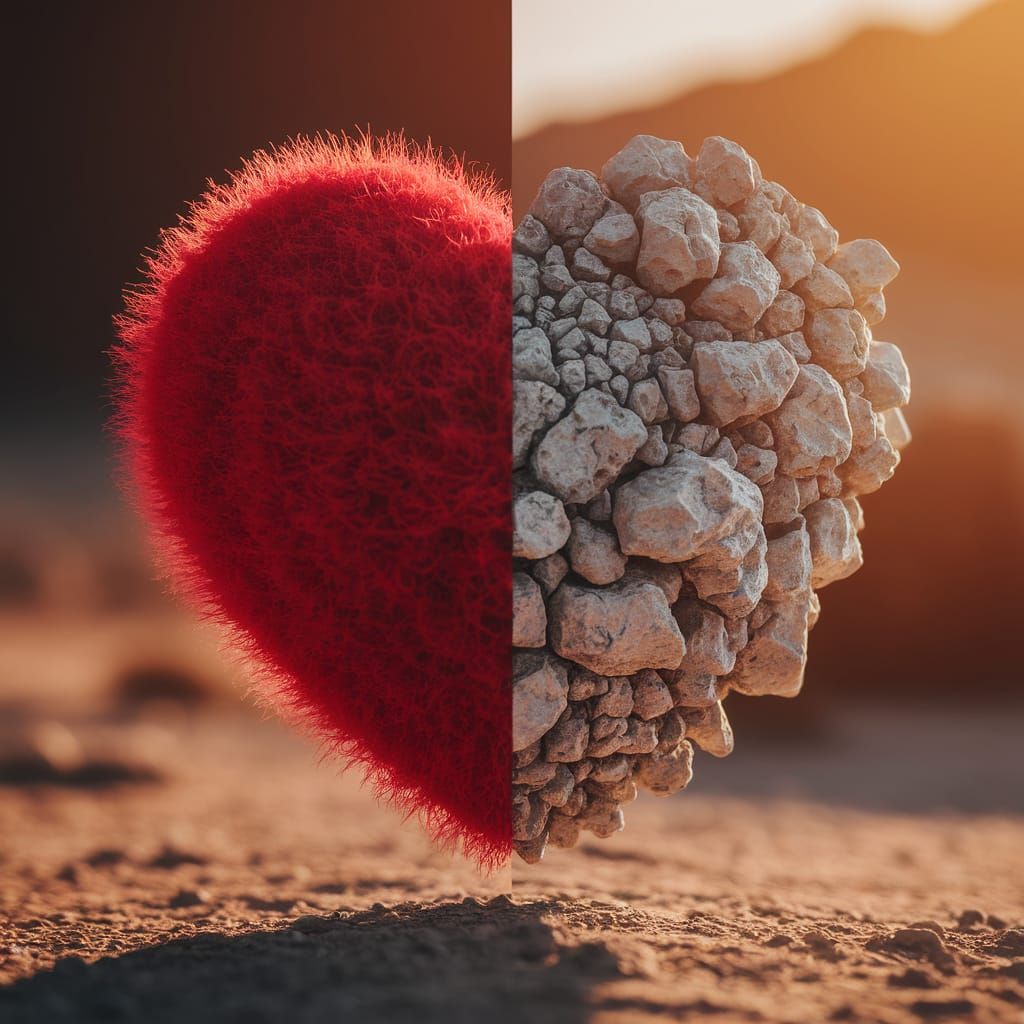 Valentine Heart in Contrasting Styles