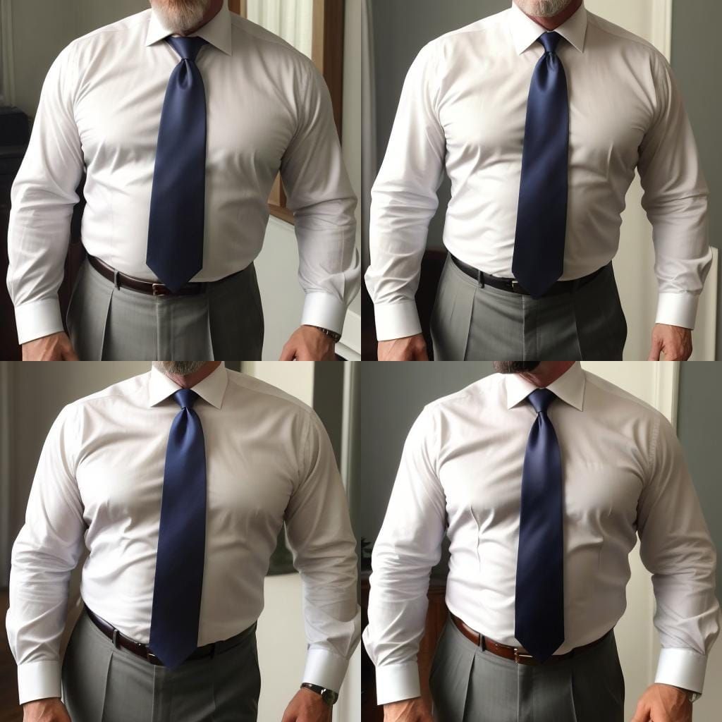 Handsome Muscular Man in White Shirt and Tie