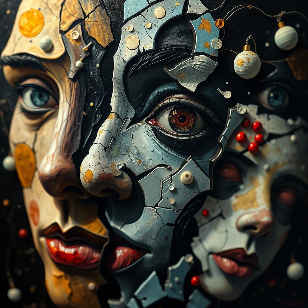 Ethereal Anime Portrait Unfolds in Discordant Harmony