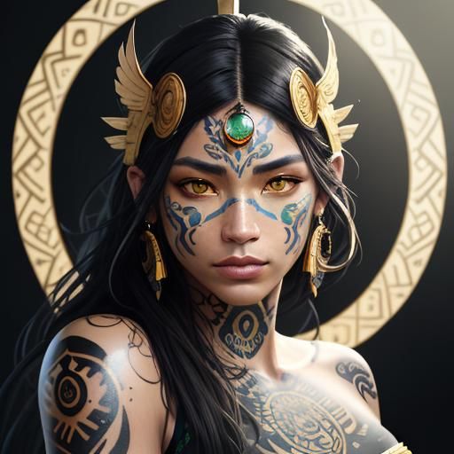 Colombian Portrait in Art Nouveau Style