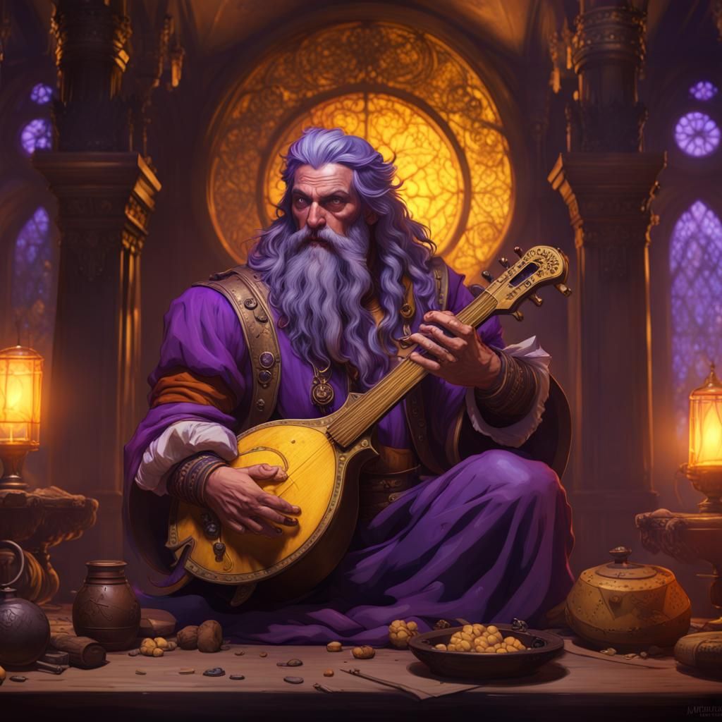 Hadozee Bard Character Concept Art in Dark Fantasy Style