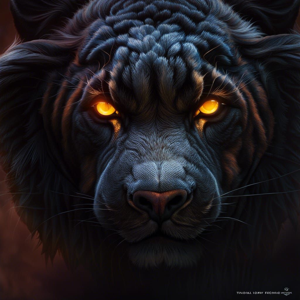 Steampunk Tiger Portrait in Oil Painting Style