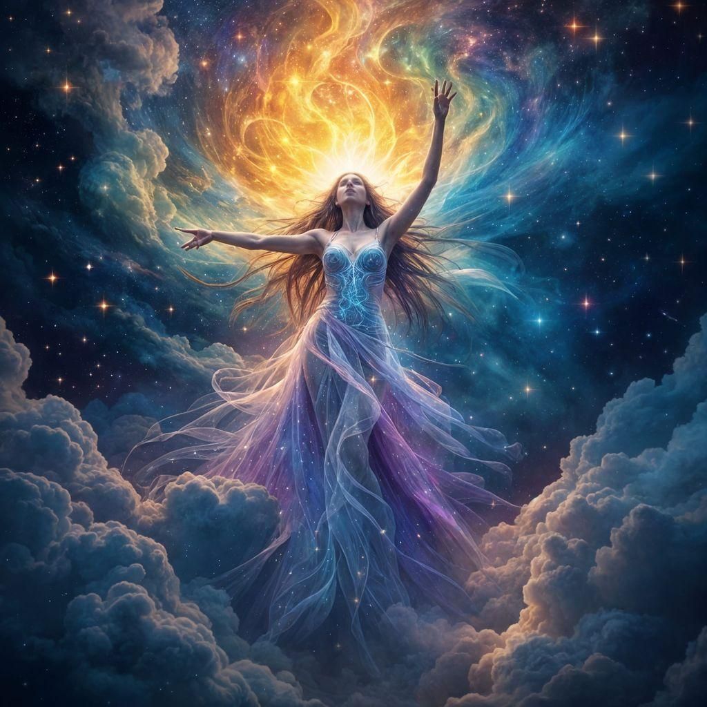 Cosmic Arturian Woman with Ethereal Energy