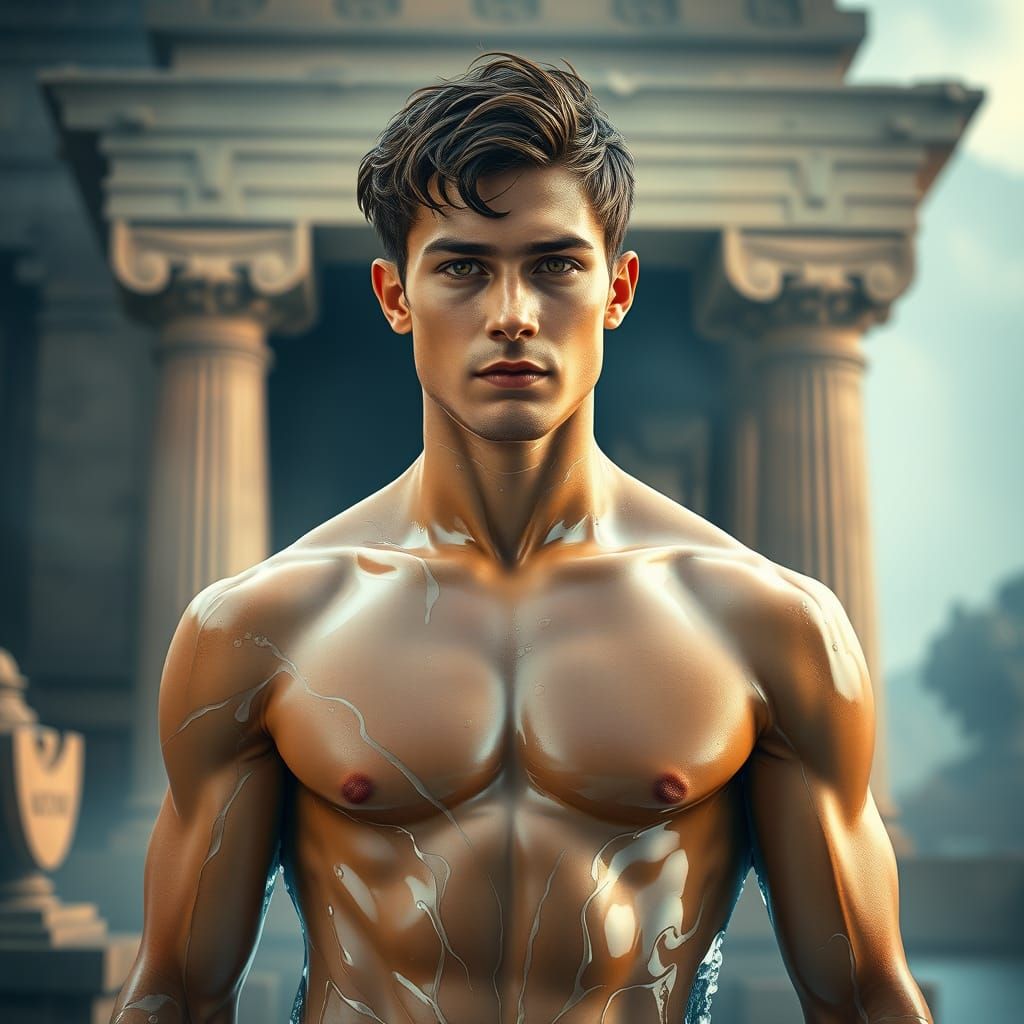 Water Prince in Ancient Indian Temple