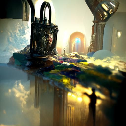 Ethereal Prison in Surrealist Style