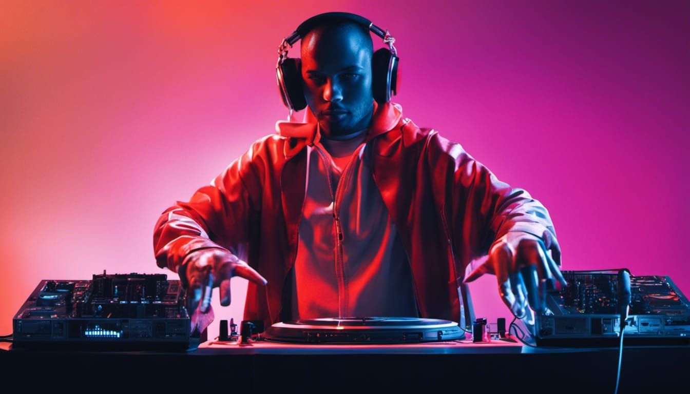 Hybrid Man DJ Playing Music