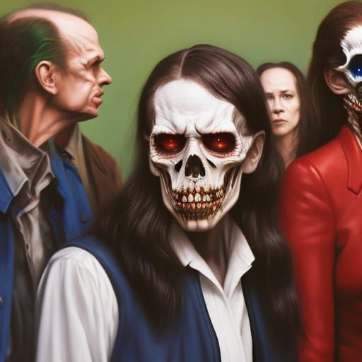 Hyperdetailed Zombie Portrait in Van Gogh Style