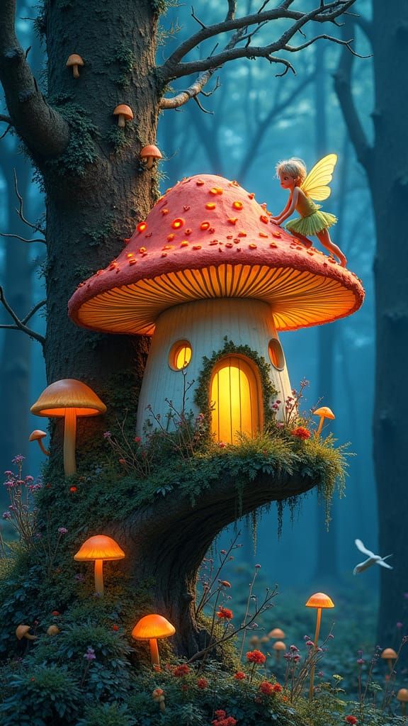 fairy mushroom house