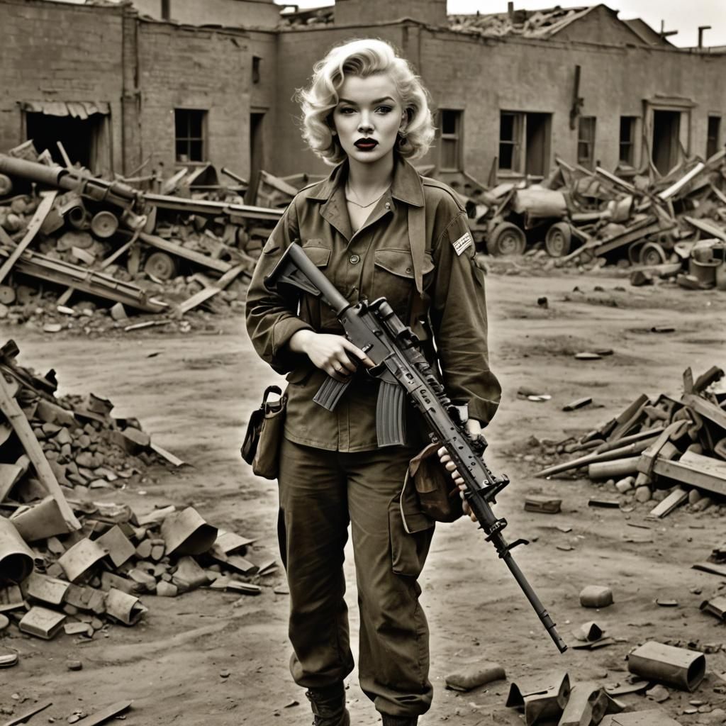 Marilyn Monroe in WWII Wasteland
