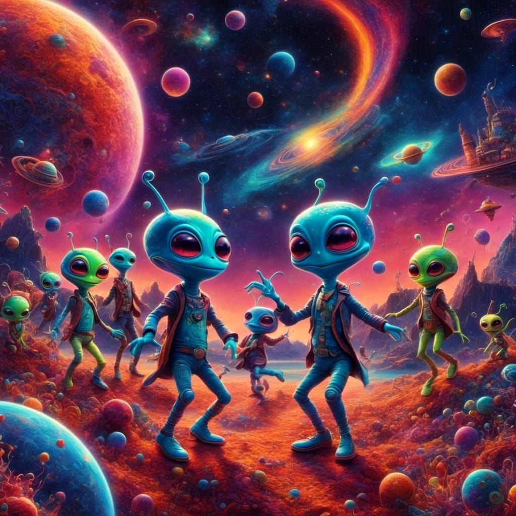 Alien Party on a Distant Planet