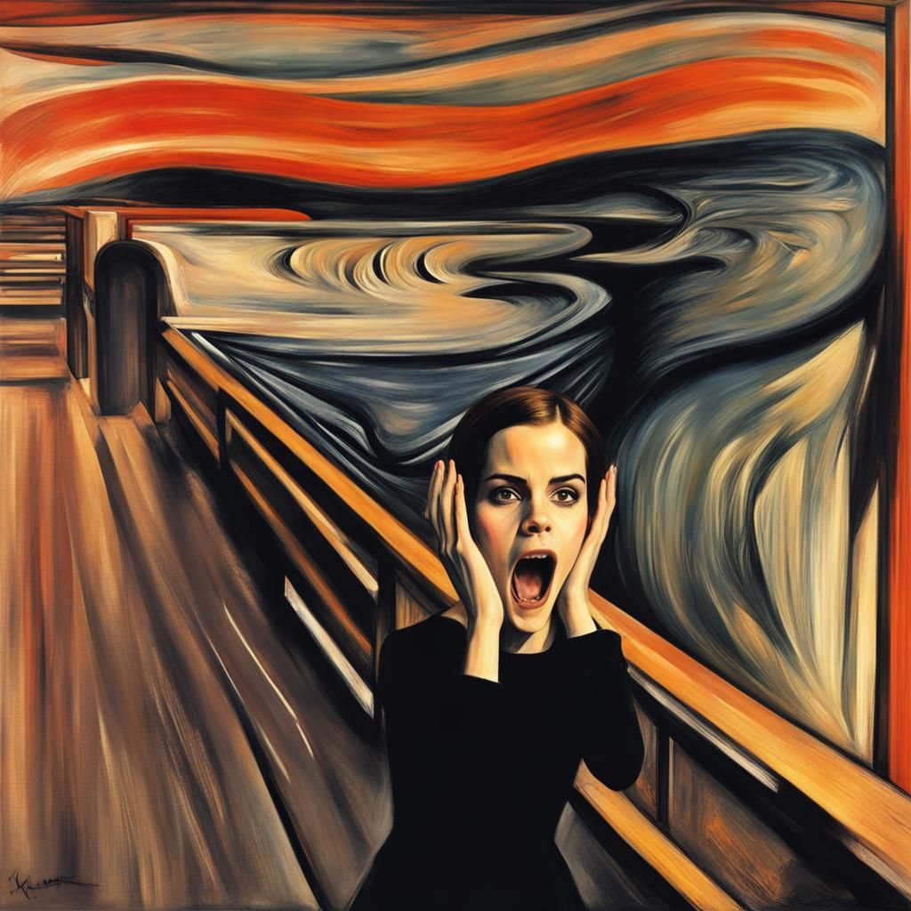 Emma Watson's Scream: A Fusion of Artistic Horror