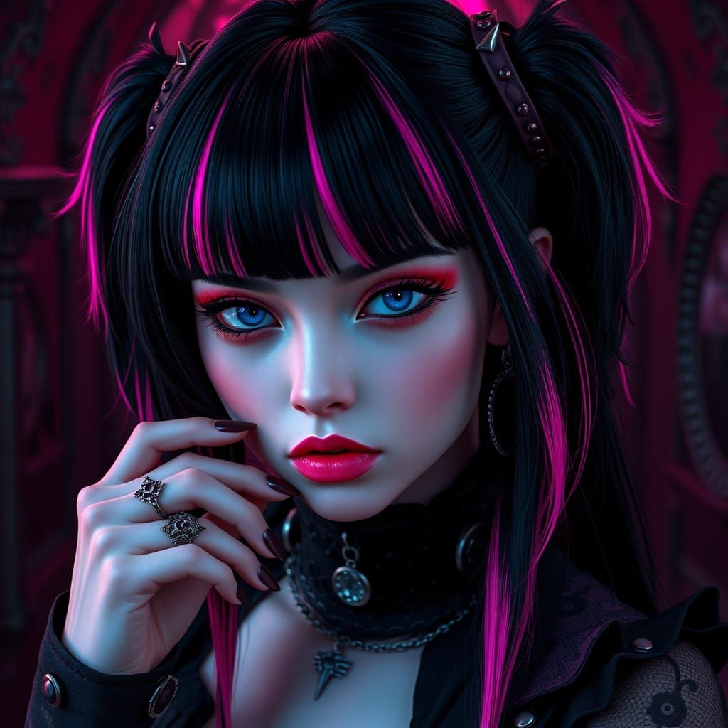 Gothic Goddess in Dark Fantasy Realm