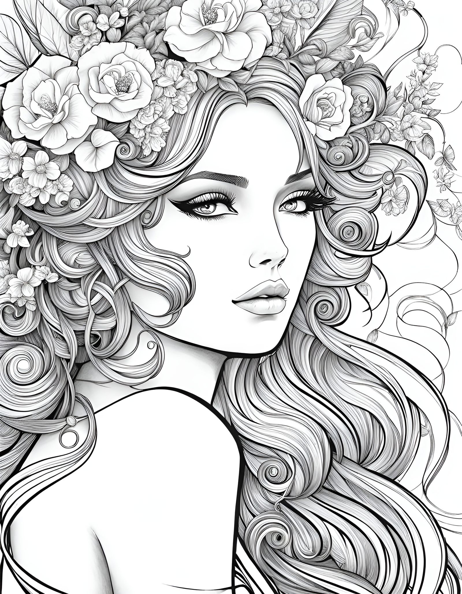 Elegant Figure in Minimalist Line Art