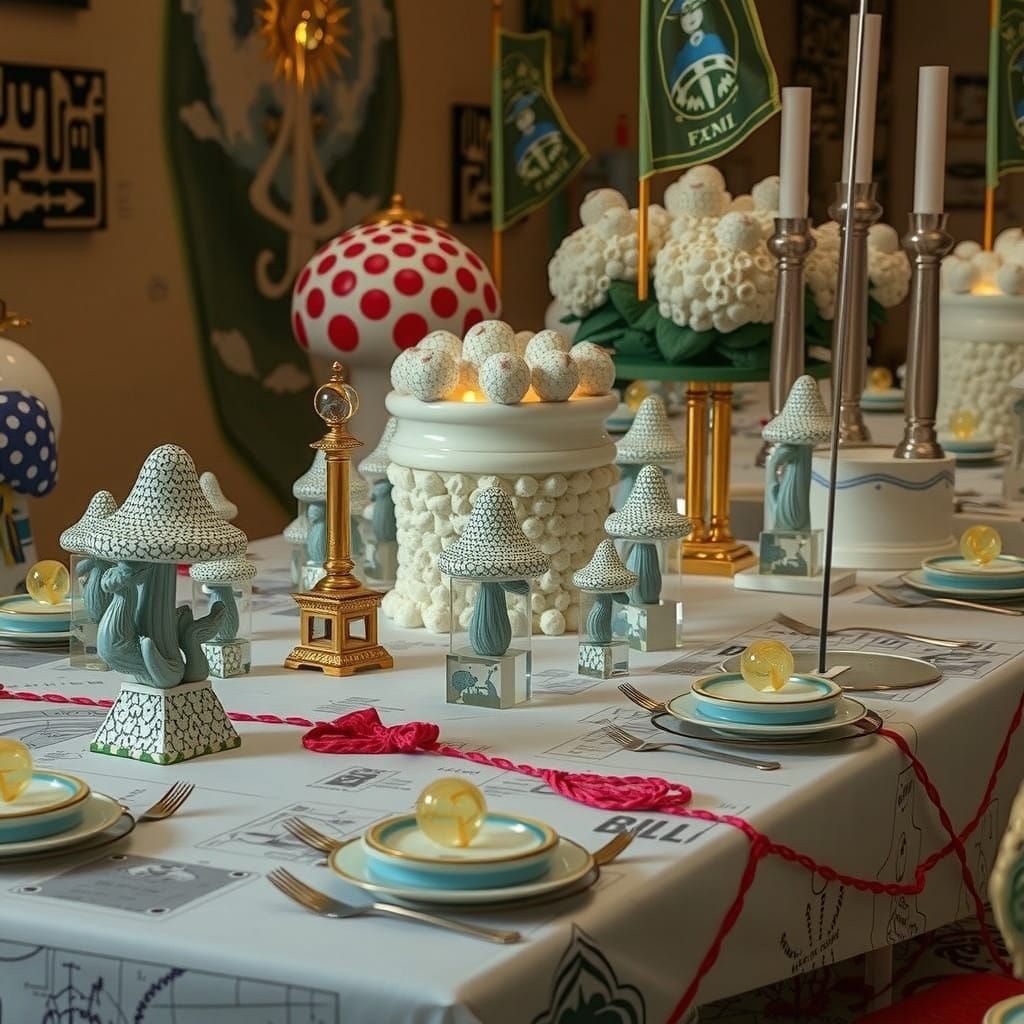 Surrealist Future of Mushroom Prints as Cyberpunk Industrial...