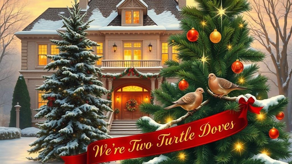 Christmas Wonderland in Thomas Kinkade Style