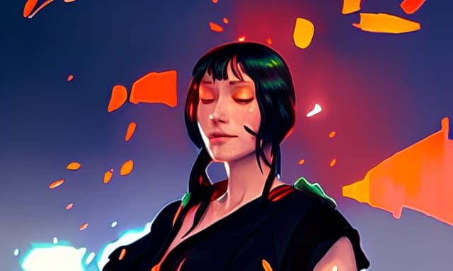 Hyperdetailed Concept Art in Orange and Teal