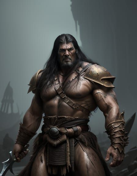 Dark Fantasy Conan Concept Art in Epic Style