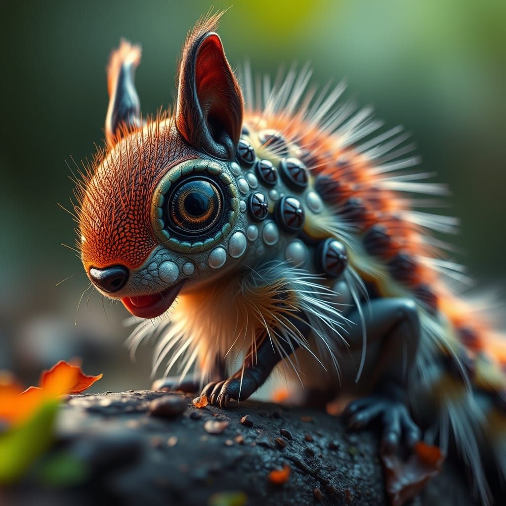 A “catrel” caterpillar hybrid squirrel