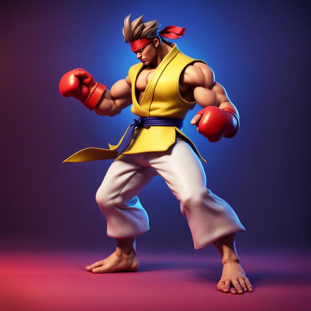 Vega Street Fighter: Pixar-Style 3D Digital Art