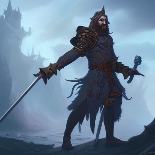 Triton Wizard Musketeer Concept Art in 8k