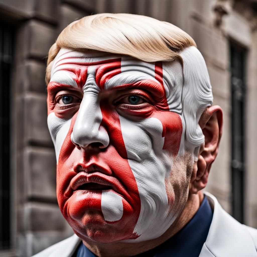 Blended Portrait: Trump and Mussolini Face Mashup